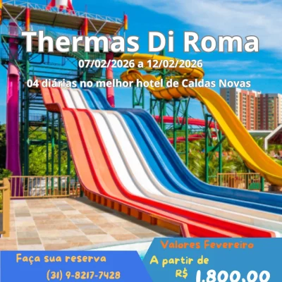 Prepare as malas! ☀️ O Carnaval 2026 será em um dos melhores parques aquáticos do Brasil!

Excursão para o Thermas Di Roma com a Expresso Manini!
🗓️ Quando? De 08 a 12 de Fevereiro de 2026.
💰 Quanto? Pacotes a partir de R$ 1.800,00 por pessoa.

Garanta sua vaga na diversão e no relaxamento das águas quentes! Chame agora no WhatsApp ou acesse nosso site.

📞 (31) 9-8217-7428
💻 www.expressomanini.com.br

#CaldasNovas #ThermasDiRoma #Carnaval2026 #ViagemDeCarnaval #Excursao #ExpressoManini #ParqueAquatico #AguasQuentes #Viajar #Turismo
