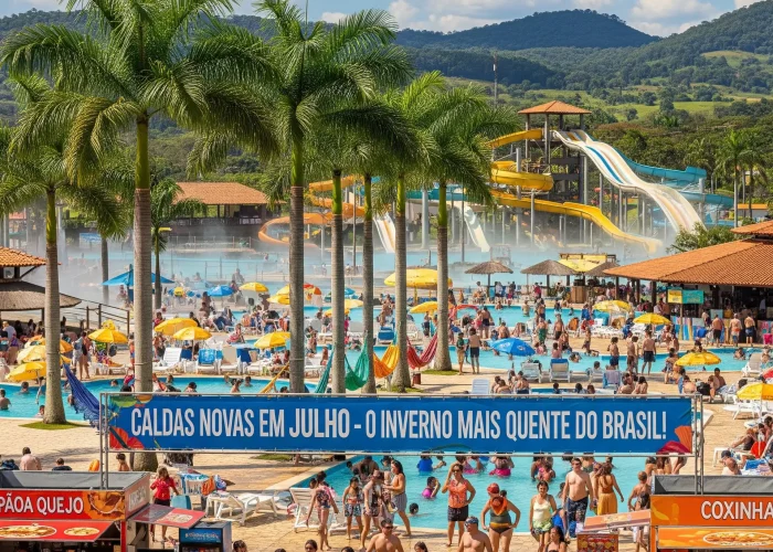 Quem disse que inverno é sinônimo de frio? Em Caldas Novas, as férias de julho são assim: cheias de sol, diversão e águas quentinhas!
